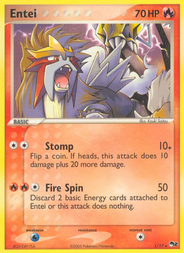 POP Series 2 Non - Holo Entei #1